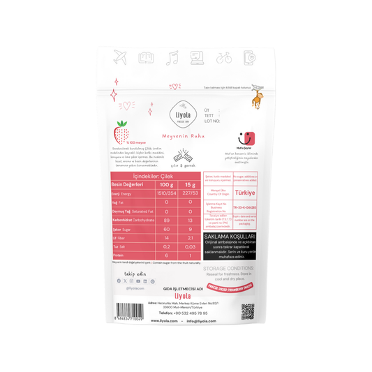 Liyola Dondurularak Kurutulmuş Çilek 15g