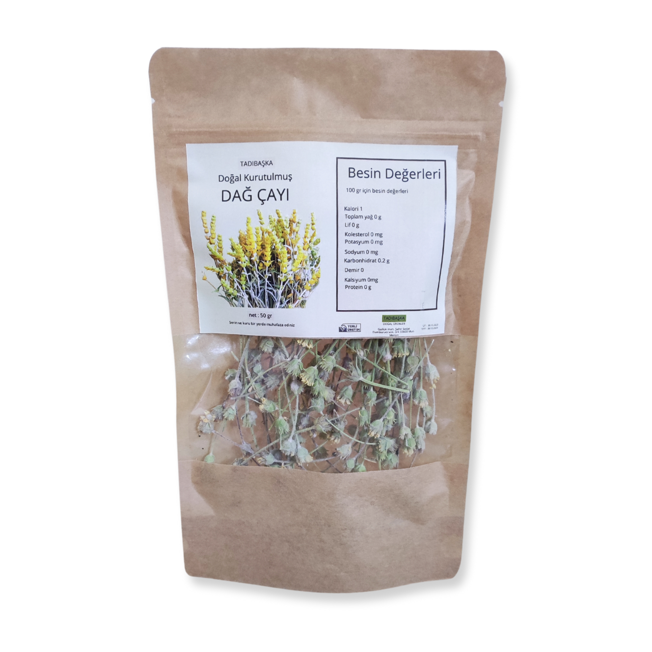 Gölgede Kurutulmuş Dağ Çayı 50 Gr
