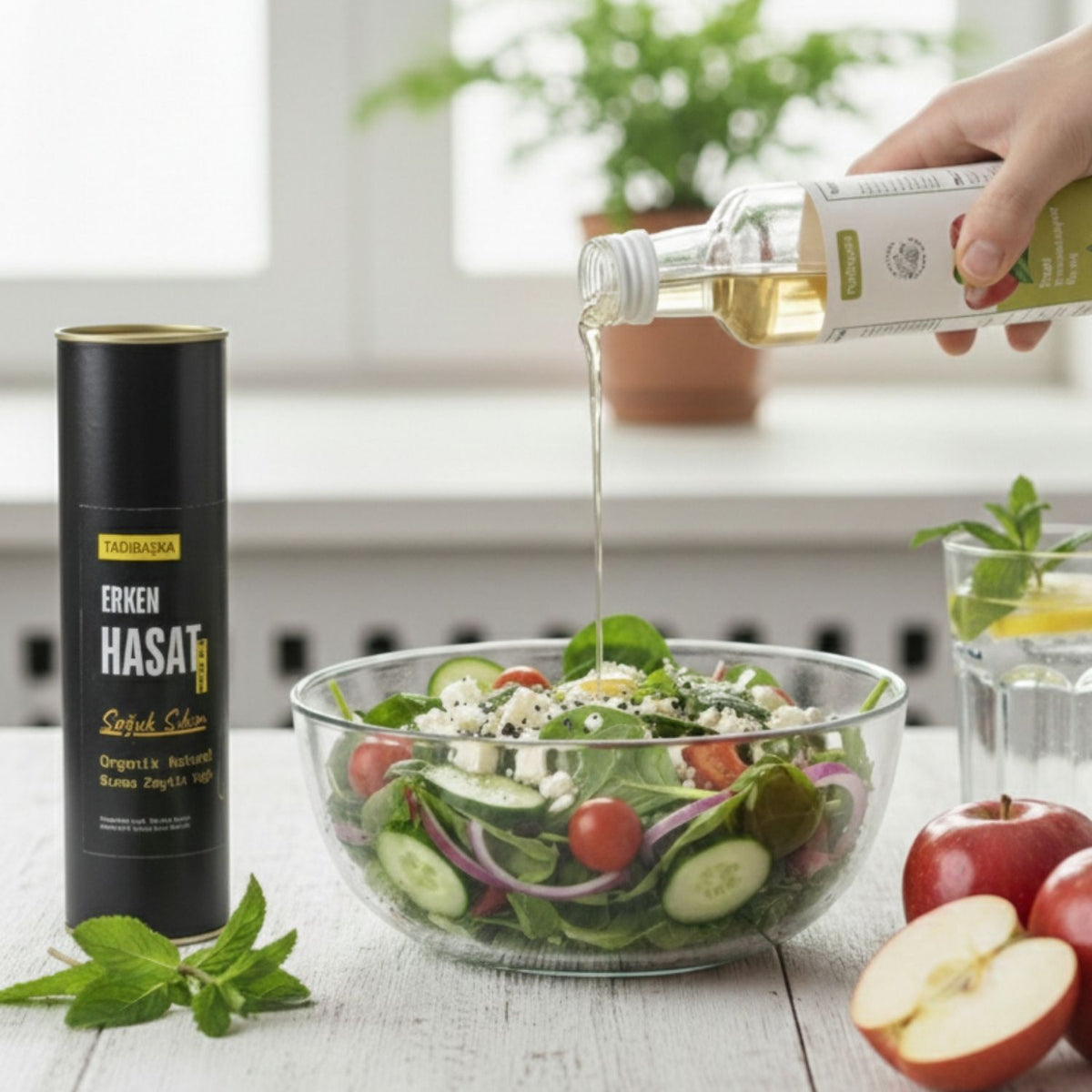 Tadıbaşka Elma Sirkesi 500 ml – Doğal Fermente, Filtresiz ve Katkısız