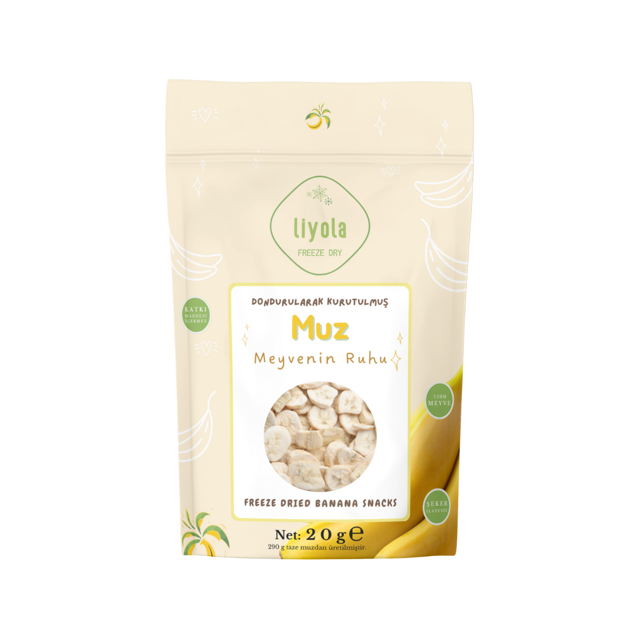 Liyola Dondurularak Kurutulmuş Muz 20g