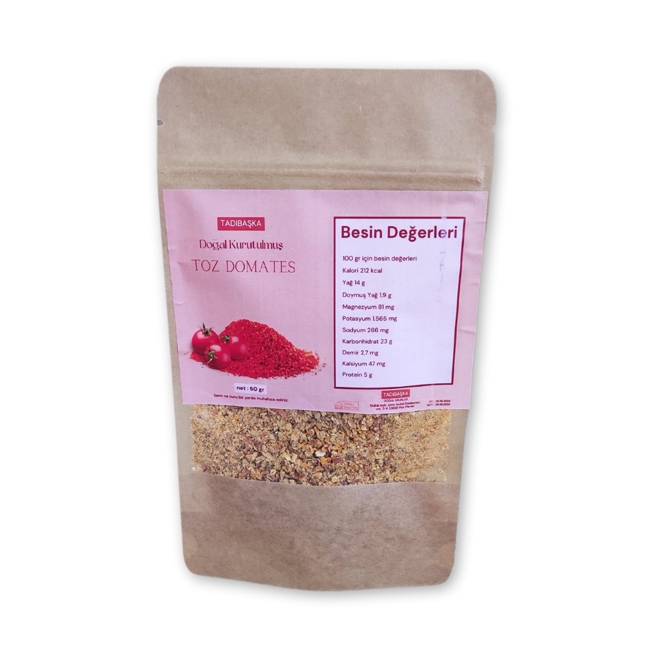 Ev Yapımı Kurutulmuş Domates Tozu 50 Gr