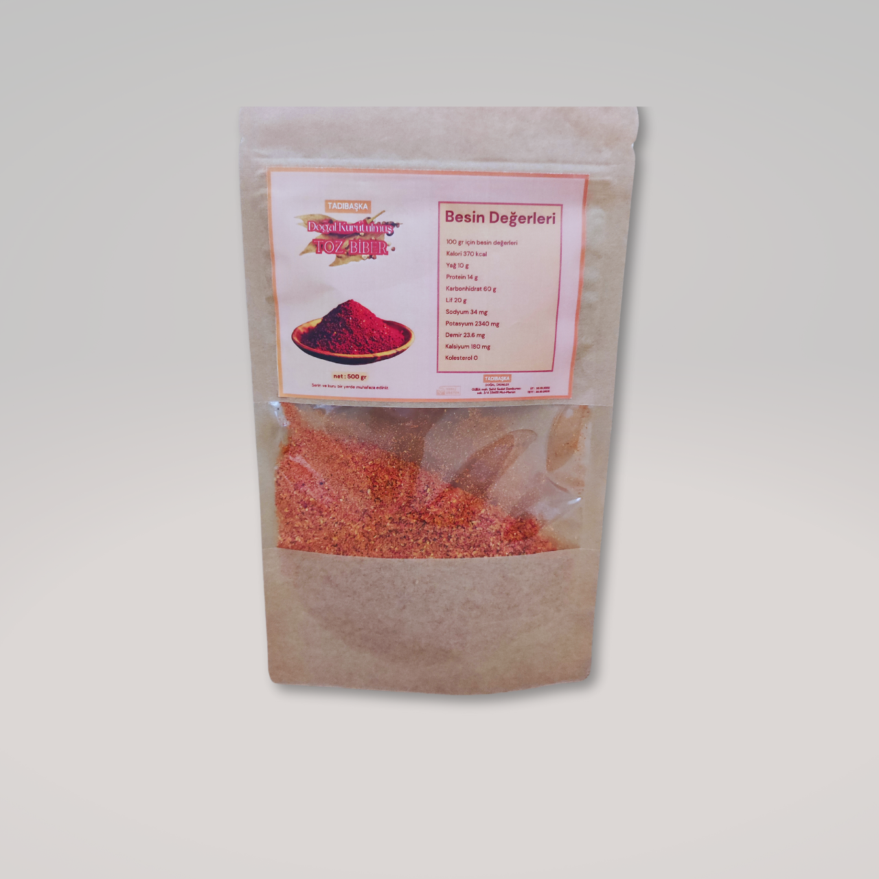 Ev Yapımı Tatlı Toz Biber 500 Gr