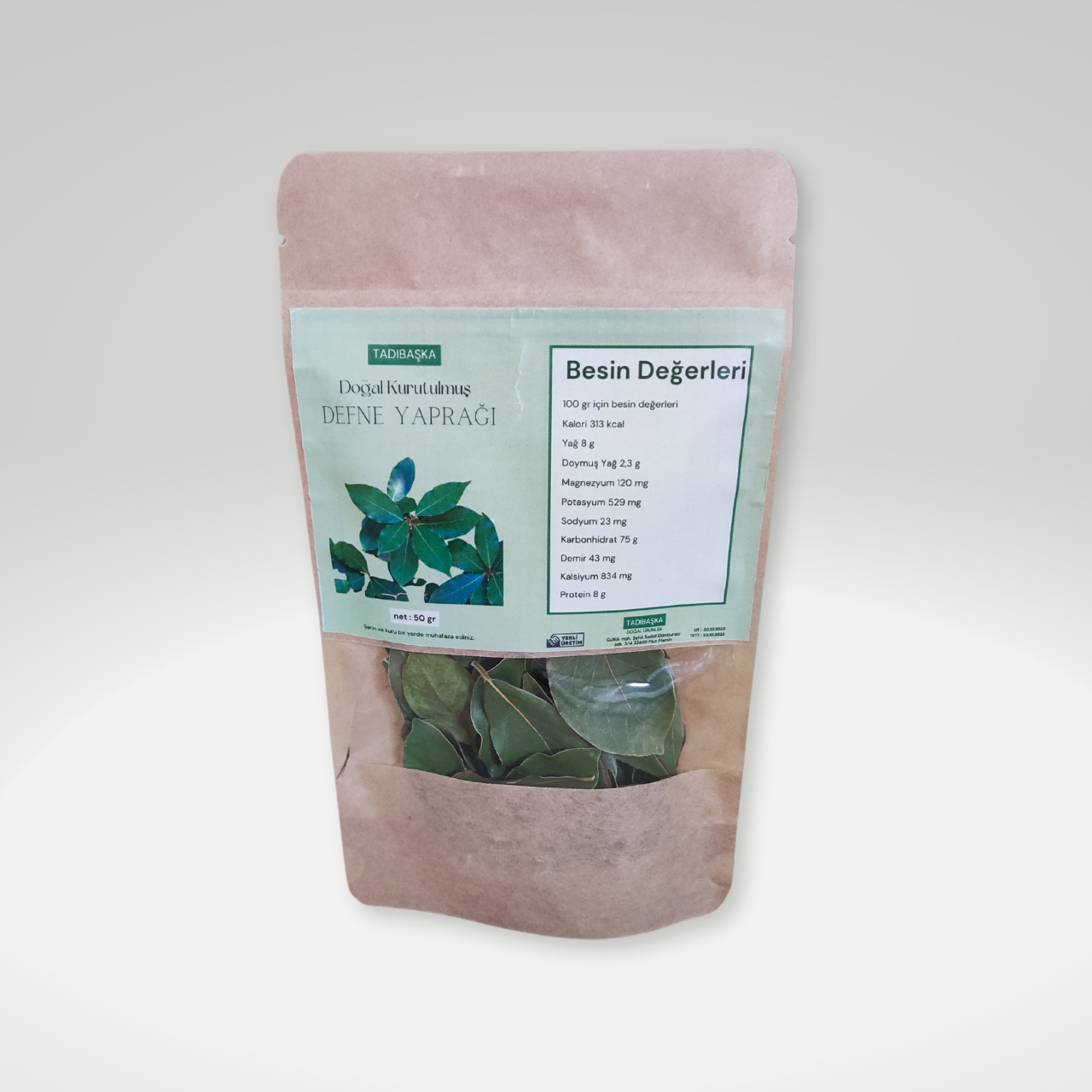 Gölgede Kurutulmuş Defne Yaprağı 50 Gr