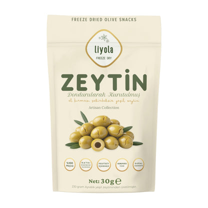 Liyola Artisan Collection | Dondurularak Kurutulmuş El Kırması Çekirdeksiz Yeşil Zeytin