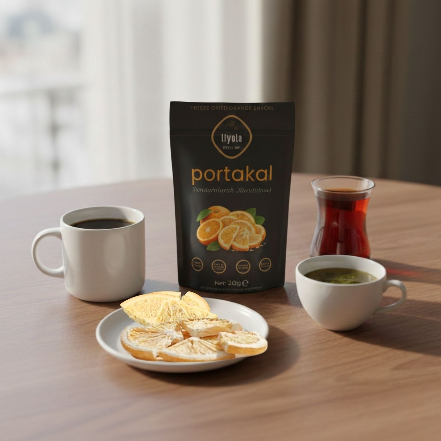 Liyola Freeze Dry Dondurularak Kurutulmuş Portakal Dilimleri – 20g