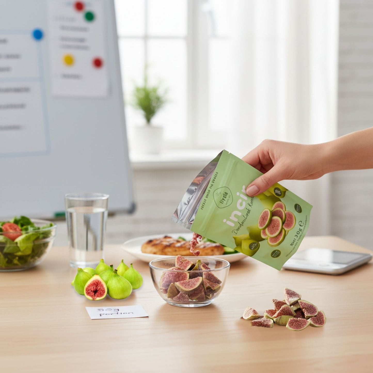 Liyola Dondurularak Kurutulmuş Mut Beyazı İncir – Şeker İlavesiz, Katkısız, Doğal Atıştırmalık, 30 g