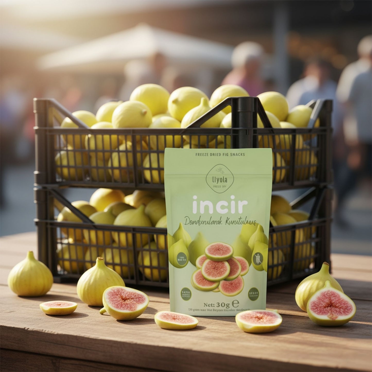 Liyola Dondurularak Kurutulmuş Mut Beyazı İncir – Şeker İlavesiz, Katkısız, Doğal Atıştırmalık, 30 g