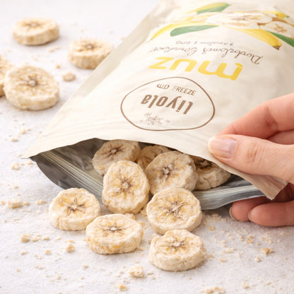 Liyola Freeze Dry Dondurularak Kurutulmuş Muz | %100 Doğal, Şekersiz-20g