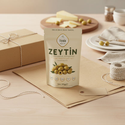 Liyola Artisan Collection | Dondurularak Kurutulmuş El Kırması Çekirdeksiz Yeşil Zeytin