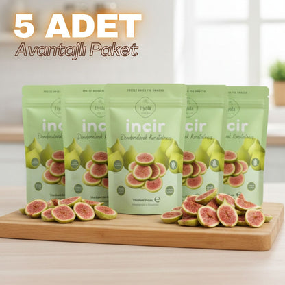 Liyola Dondurularak Kurutulmuş Mut Beyazı İncir. Şeker İlavesiz, Katkısız, Doğal Atıştırmalık, 30g