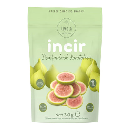 Liyola Dondurularak Kurutulmuş Mut Beyazı İncir – Şeker İlavesiz, Katkısız, Doğal Atıştırmalık, 30 g