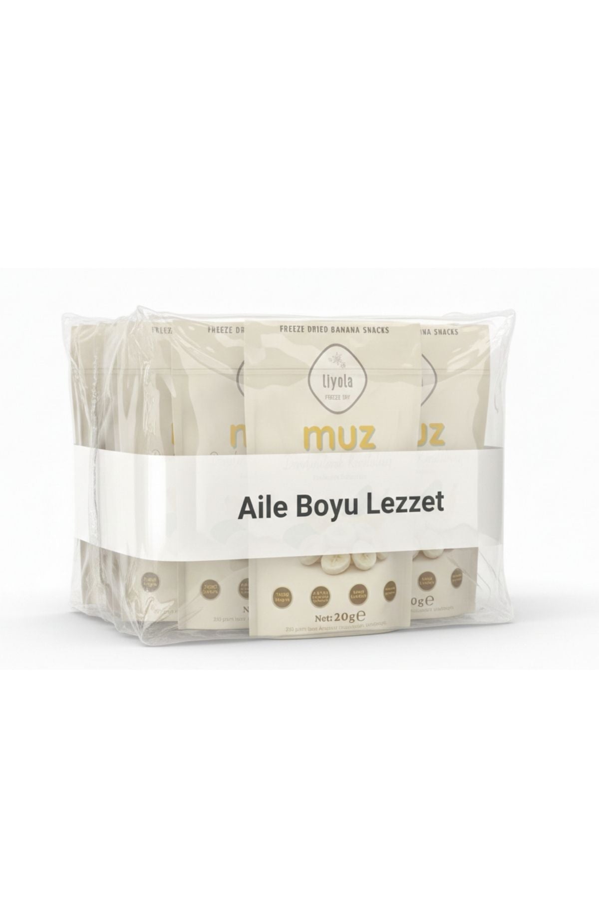 Liyola Freeze Dry Dondurularak Kurutulmuş Muz | %100 Doğal, Şekersiz-20g