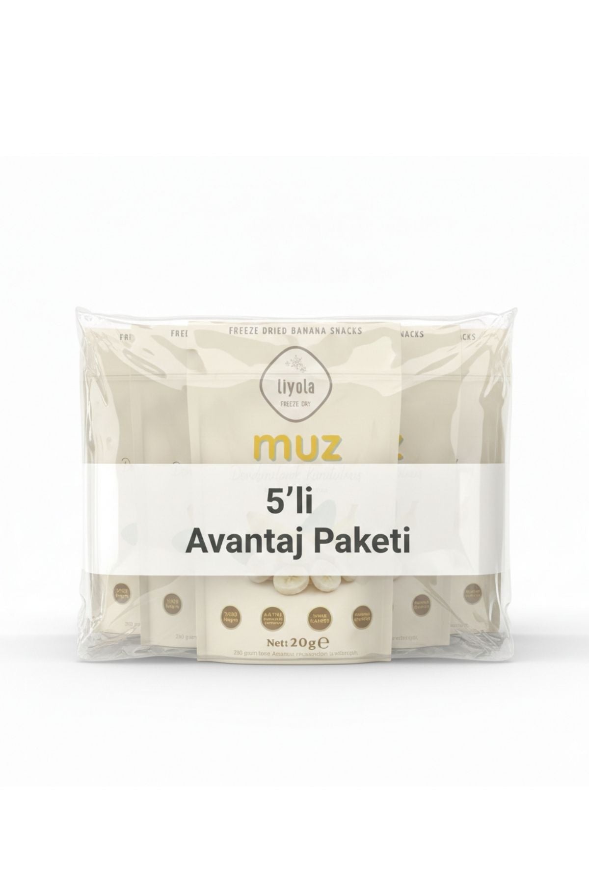 Liyola Freeze Dry Dondurularak Kurutulmuş Muz | %100 Doğal, Şekersiz-20g