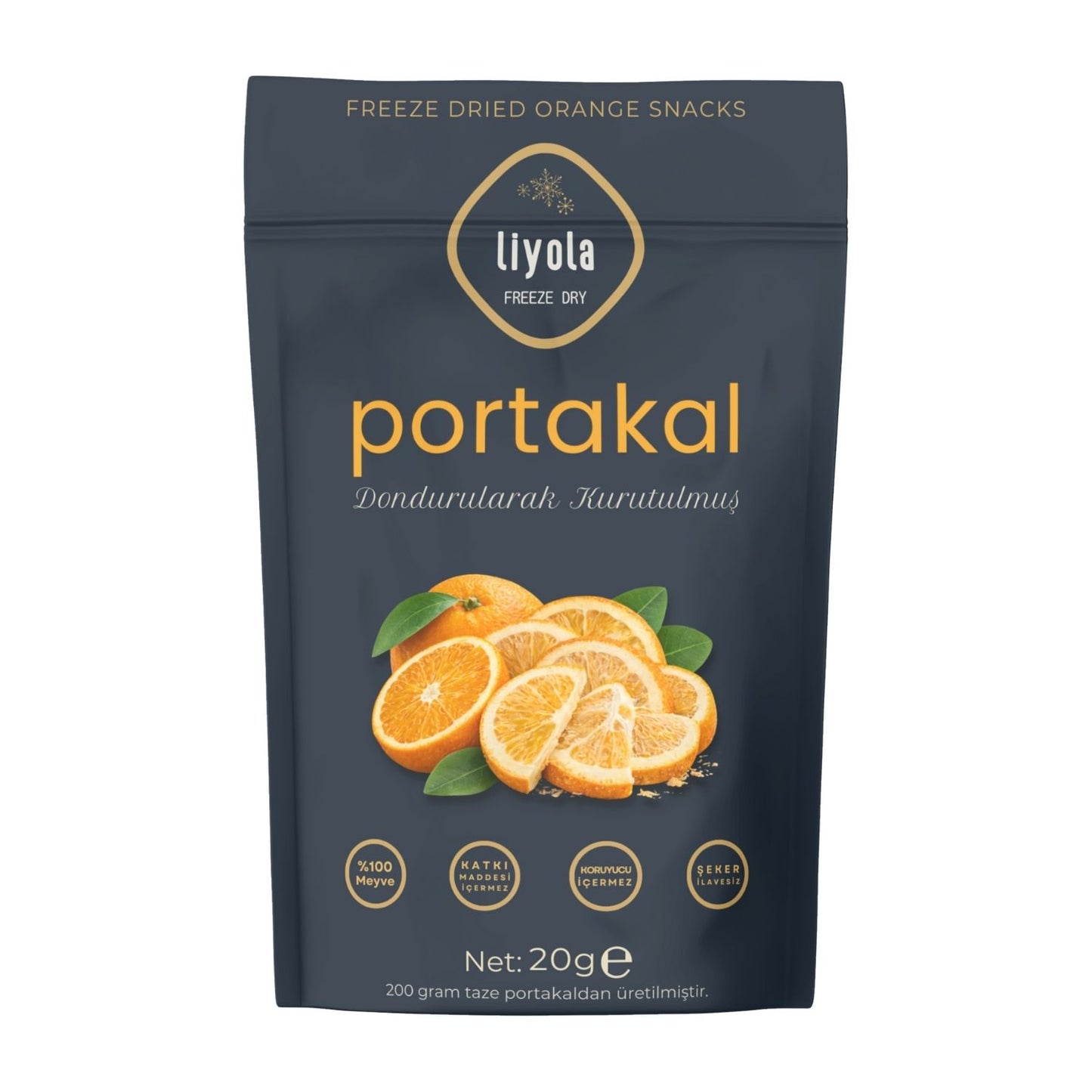 Liyola Freeze Dry Dondurularak Kurutulmuş Portakal Dilimleri – 20g