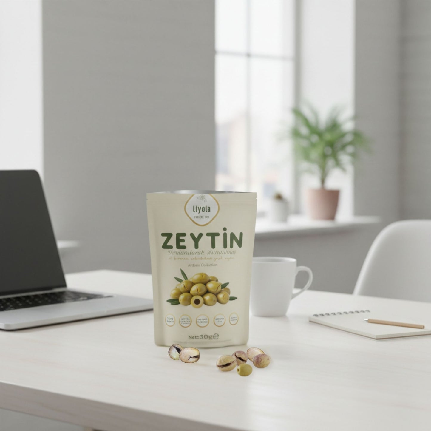 Liyola Artisan Collection | Dondurularak Kurutulmuş El Kırması Çekirdeksiz Yeşil Zeytin