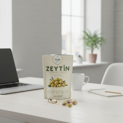 Liyola Artisan Collection | Dondurularak Kurutulmuş El Kırması Çekirdeksiz Yeşil Zeytin