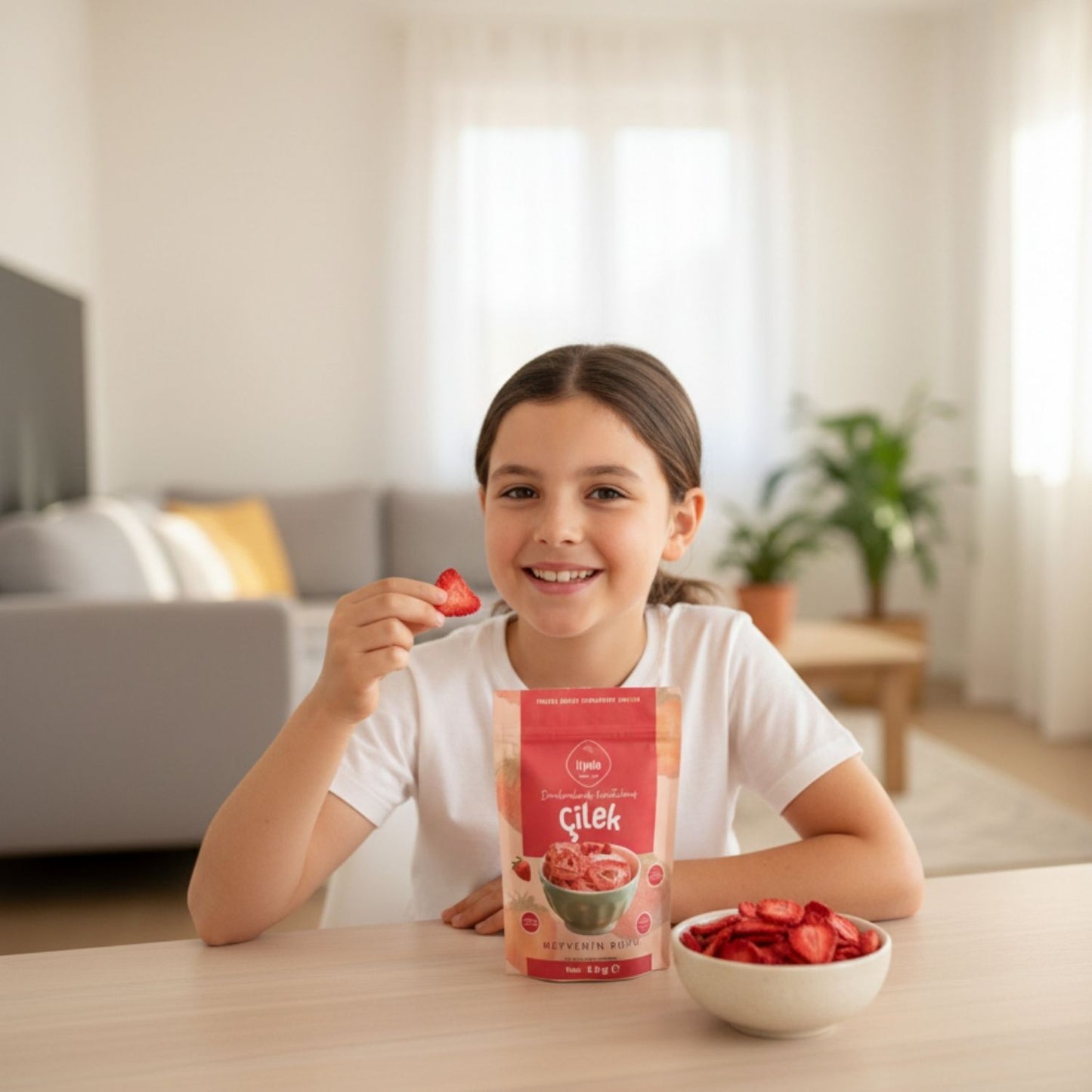 Liyola Freeze Dry Çilek 15 g | Dondurularak Kurutulmuş, Şeker İlavesiz Doğal Atıştırmalık