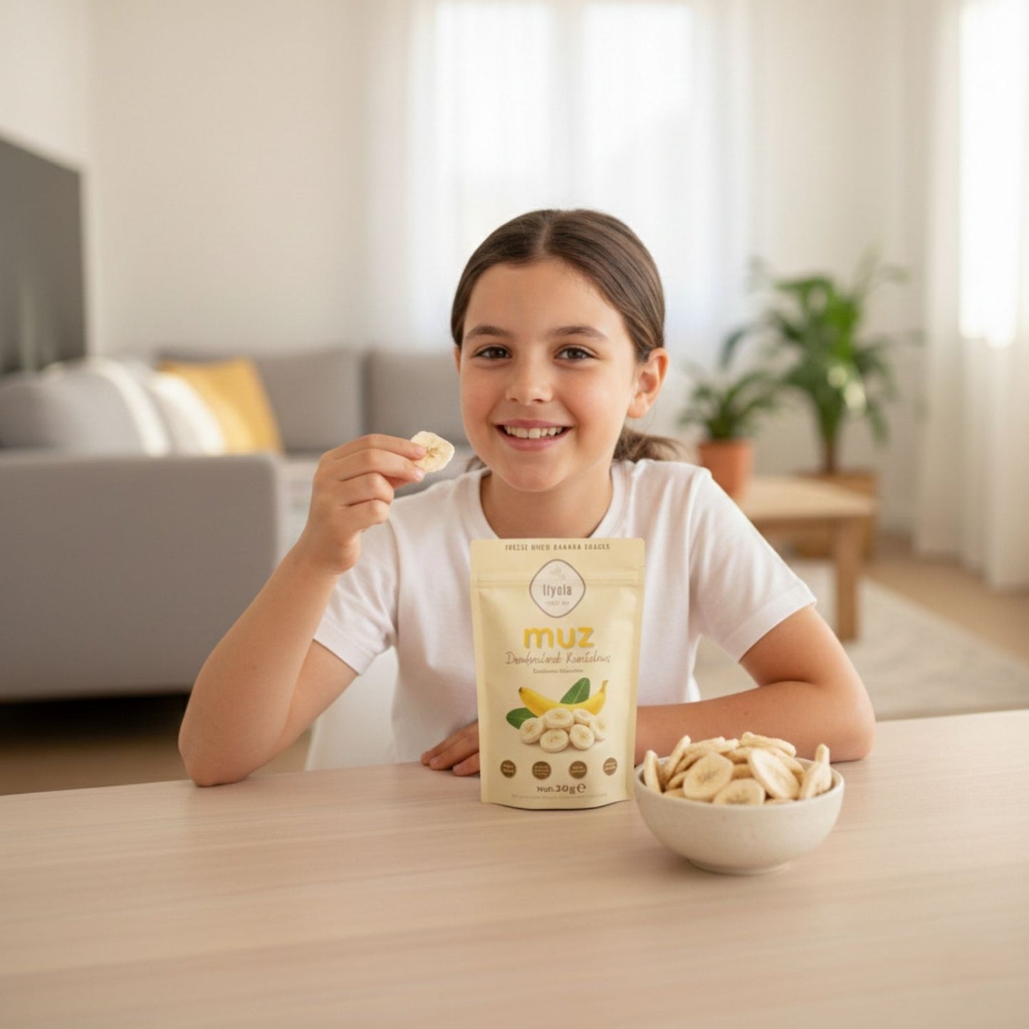 Liyola Freeze Dry Dondurularak Kurutulmuş Muz | %100 Doğal, Şekersiz-20g