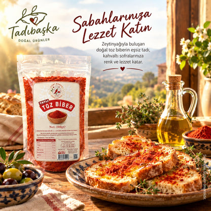 Tadıbaşka Geleneksel Güneşte Kurutulmuş Tatlı Toz Biber