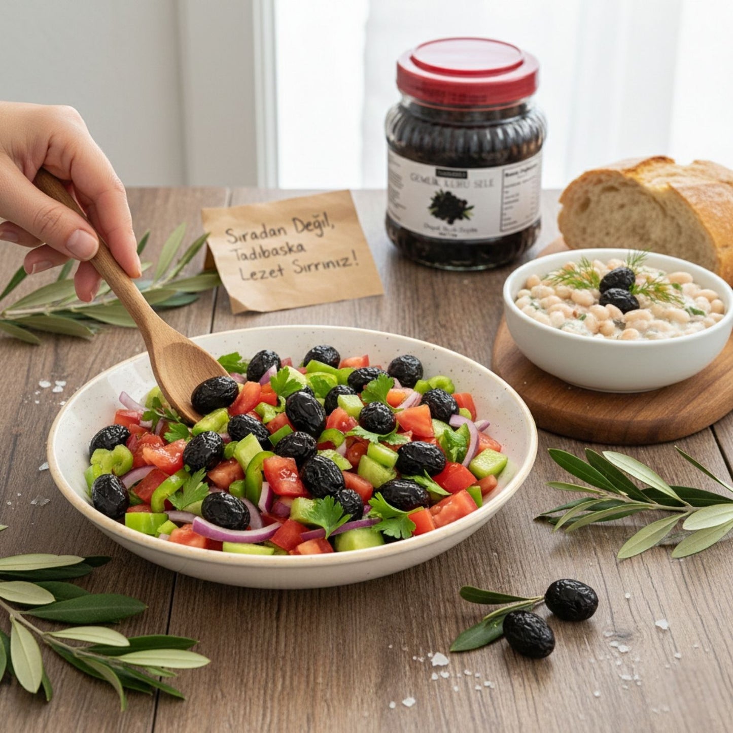 Gemlik İri Taneli Sele Zeytin – Az Tuzlu (1 Kg)